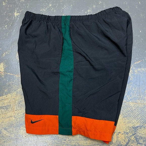 Nike Swim Trunks Sportswear Vintage Grey Orange Green White Tag - Picture 3 of 12